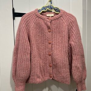 Sezane Emile Cardigan Mottled Pink